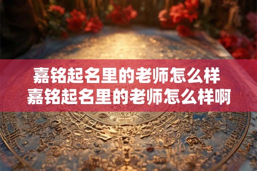 嘉铭起名里的老师怎么样 嘉铭起名里的老师怎么样啊