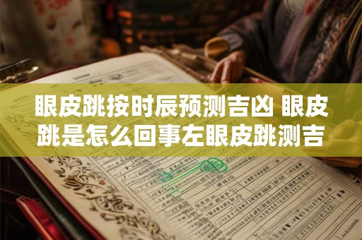 眼皮跳按时辰预测吉凶 眼皮跳是怎么回事左眼皮跳测吉凶