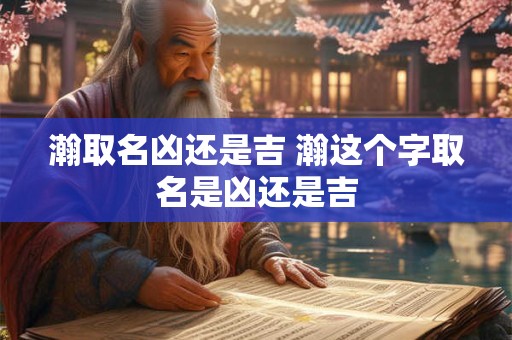 瀚取名凶还是吉 瀚这个字取名是凶还是吉