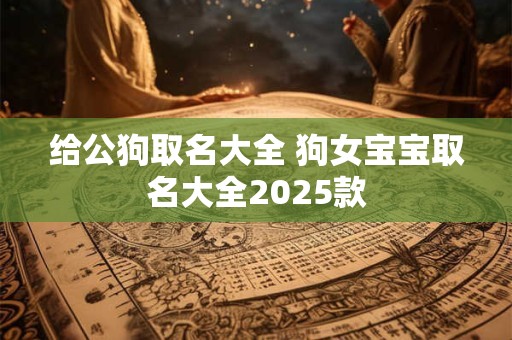 给公狗取名大全 狗女宝宝取名大全2025款