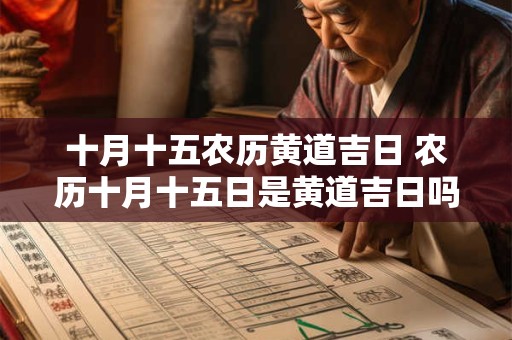 十月十五农历黄道吉日 农历十月十五日是黄道吉日吗各时吉凶
