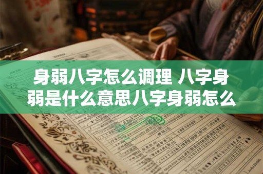 身弱八字怎么调理 八字身弱是什么意思八字身弱怎么补救