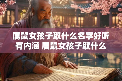 属鼠女孩子取什么名字好听有内涵 属鼠女孩子取什么名字好听有内涵点
