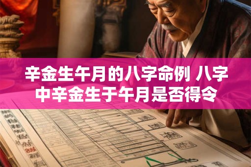 辛金生午月的八字命例 八字中辛金生于午月是否得令
