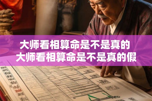 大师看相算命是不是真的 大师看相算命是不是真的假的