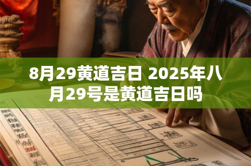 8月29黄道吉日 2025年八月29号是黄道吉日吗