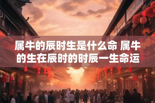 属牛的辰时生是什么命 属牛的生在辰时的时辰一生命运怎么样