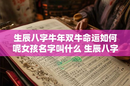 生辰八字牛年双牛命运如何呢女孩名字叫什么 生辰八字取名字大全免费查询2025