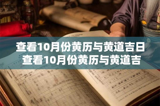 查看10月份黄历与黄道吉日 查看10月份黄历与黄道吉日有关吗