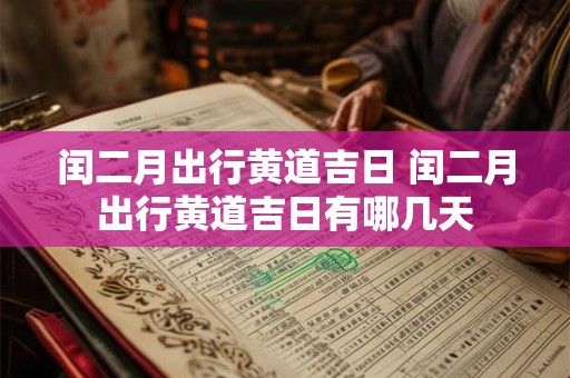 闰二月出行黄道吉日 闰二月出行黄道吉日有哪几天
