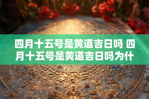 四月十五号是黄道吉日吗 四月十五号是黄道吉日吗为什么
