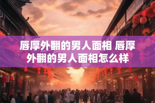 唇厚外翻的男人面相 唇厚外翻的男人面相怎么样