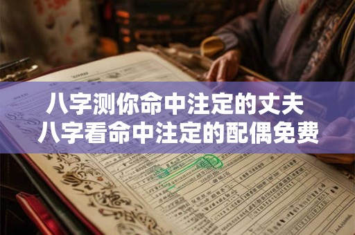八字测你命中注定的丈夫 八字看命中注定的配偶免费算命