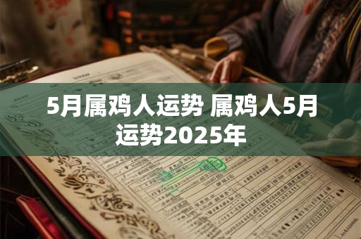 5月属鸡人运势 属鸡人5月运势2025年