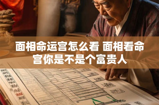 面相命运宫怎么看 面相看命宫你是不是个富贵人