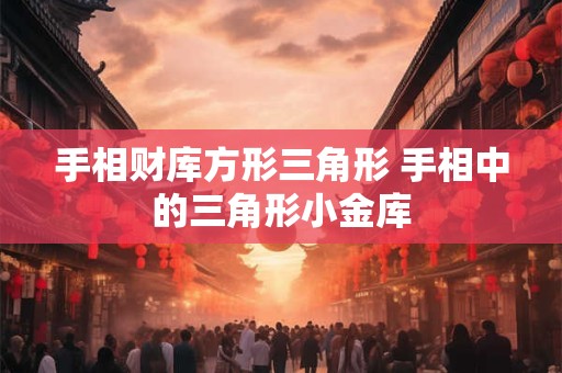 手相财库方形三角形 手相中的三角形小金库