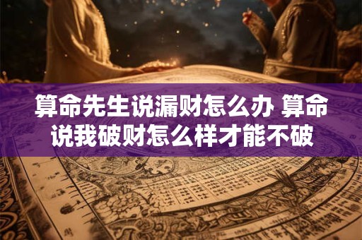 算命先生说漏财怎么办 算命说我破财怎么样才能不破