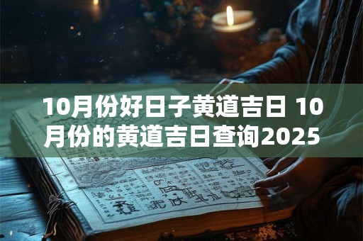 10月份好日子黄道吉日 10月份的黄道吉日查询2025