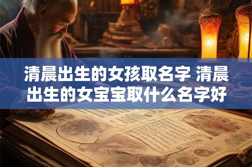 清晨出生的女孩取名字 清晨出生的女宝宝取什么名字好