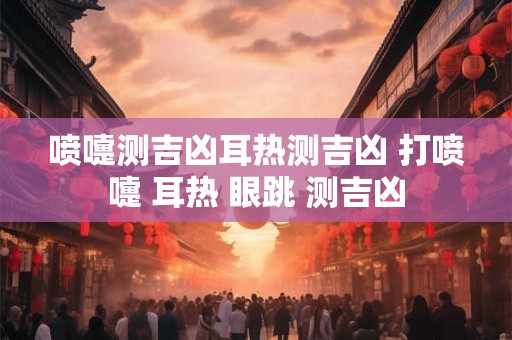 喷嚏测吉凶耳热测吉凶 打喷嚏 耳热 眼跳 测吉凶