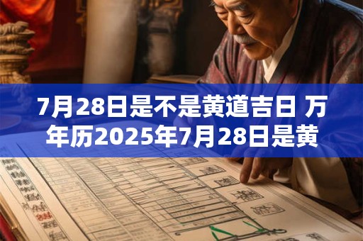 7月28日是不是黄道吉日 万年历2025年7月28日是黄道吉日吗