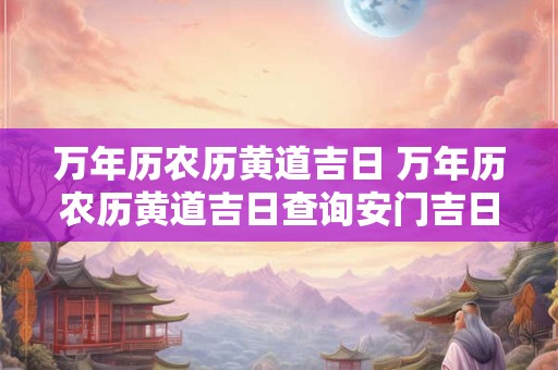 万年历农历黄道吉日 万年历农历黄道吉日查询安门吉日