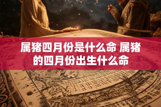 属猪四月份是什么命 属猪的四月份出生什么命