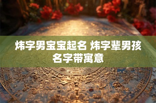 炜字男宝宝起名 炜字辈男孩名字带寓意