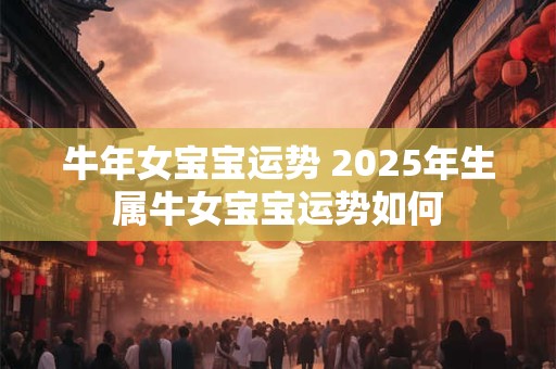 牛年女宝宝运势 2025年生属牛女宝宝运势如何