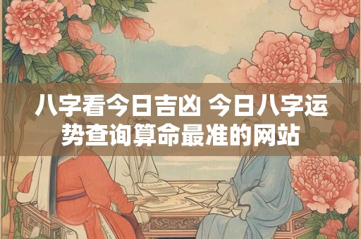 八字看今日吉凶 今日八字运势查询算命最准的网站