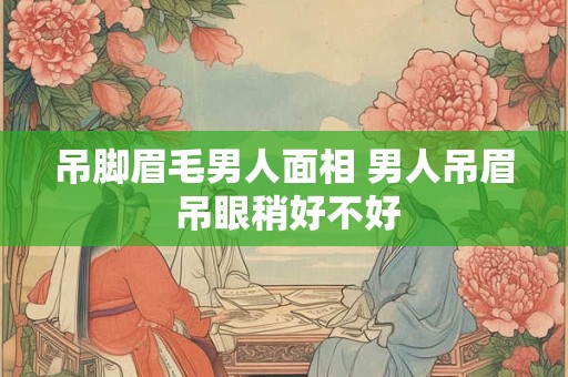 吊脚眉毛男人面相 男人吊眉 吊眼稍好不好