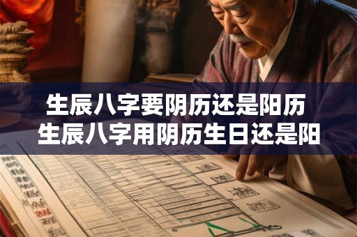 生辰八字要阴历还是阳历 生辰八字用阴历生日还是阳历生日