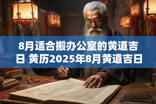8月适合搬办公室的黄道吉日 黄历2025年8月黄道吉日查询搬办公室