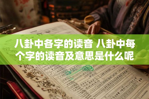 八卦中各字的读音 八卦中每个字的读音及意思是什么呢 八卦中各字的读音 八卦中每个字的读音及意思是什么呢
