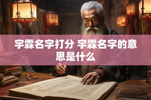 宇霖名字打分 宇霖名字的意思是什么