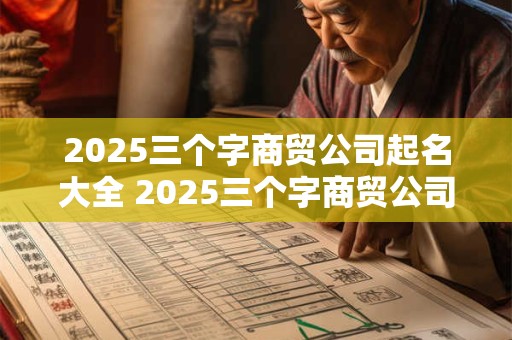 2025三个字商贸公司起名大全 2025三个字商贸公司起名大全及寓意 2025三个字商贸公司起名大全 2025三个字商贸公司起名大全及寓意