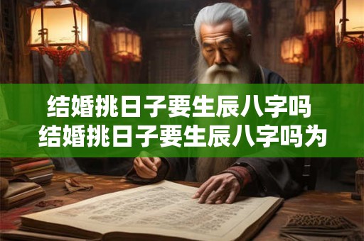 结婚挑日子要生辰八字吗 结婚挑日子要生辰八字吗为什么