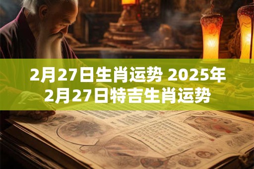 2月27日生肖运势 2025年2月27日特吉生肖运势