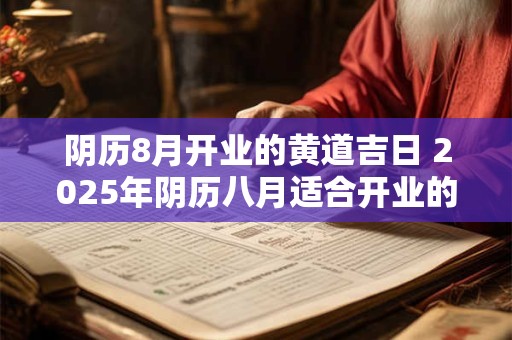 阴历8月开业的黄道吉日 2025年阴历八月适合开业的日子