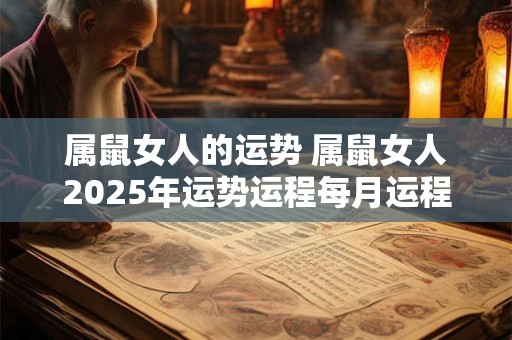 属鼠女人的运势 属鼠女人2025年运势运程每月运程 属鼠女人的运势 属鼠女人2025年运势运程每月运程