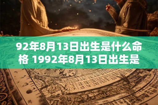 92年8月13日出生是什么命格 1992年8月13日出生是什么命