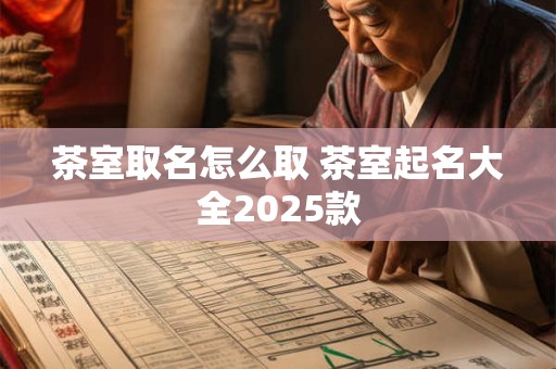 茶室取名怎么取 茶室起名大全2025款