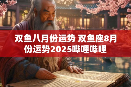 双鱼八月份运势 双鱼座8月份运势2025哔哩哔哩