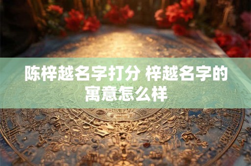陈梓越名字打分 梓越名字的寓意怎么样