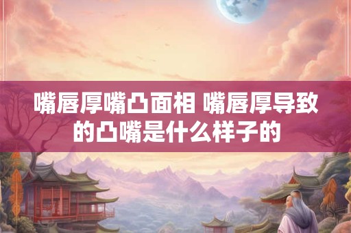 嘴唇厚嘴凸面相 嘴唇厚导致的凸嘴是什么样子的