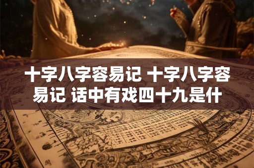 十字八字容易记 十字八字容易记 话中有戏四十九是什么生肖
