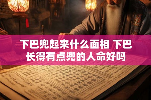 下巴兜起来什么面相 下巴长得有点兜的人命好吗