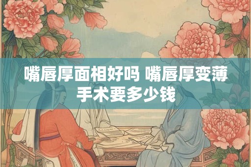 嘴唇厚面相好吗 嘴唇厚变薄手术要多少钱