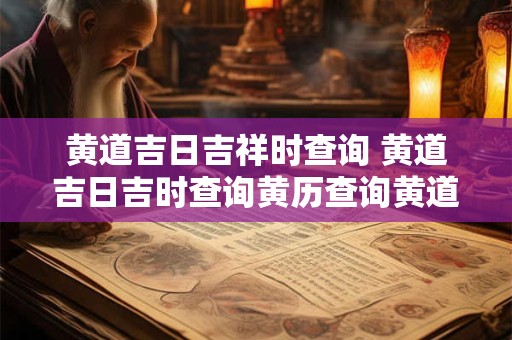 黄道吉日吉祥时查询 黄道吉日吉时查询黄历查询黄道吉日查询网