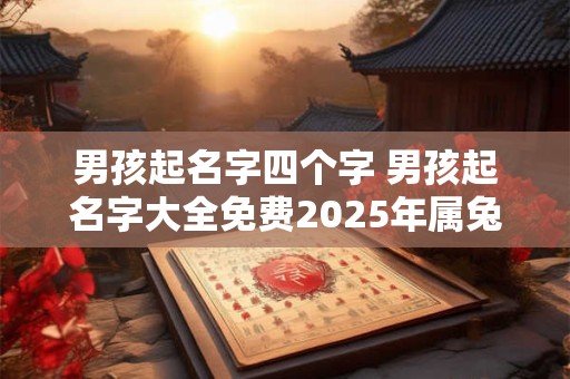 男孩起名字四个字 男孩起名字大全免费2025年属兔